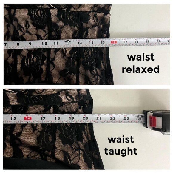 black floral lace y2k sleeveless midi dress - Picture 6 of 8